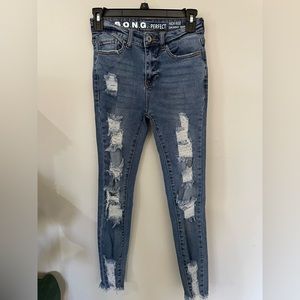 High rise skinny jeans